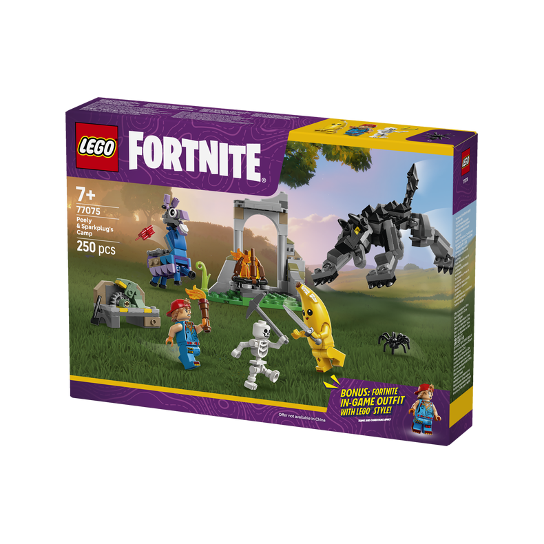 LEGO Fortnite 77075 Peely og Sparkplugs lejr